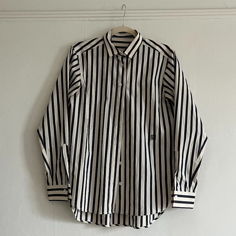 Totême Women's Blue Totême Capri Striped Cotton Shirt